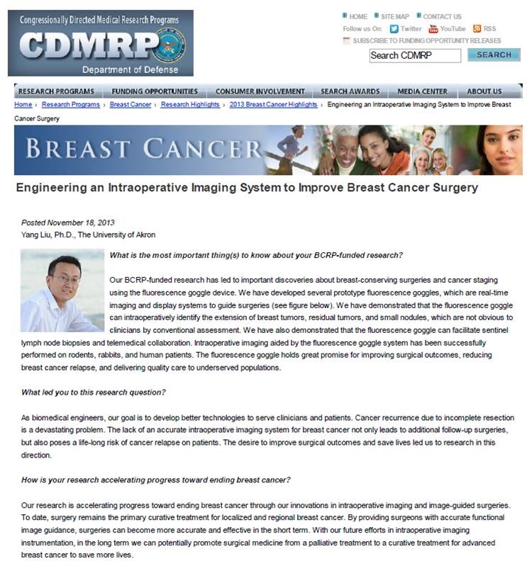 Screenshot of CDMRP article